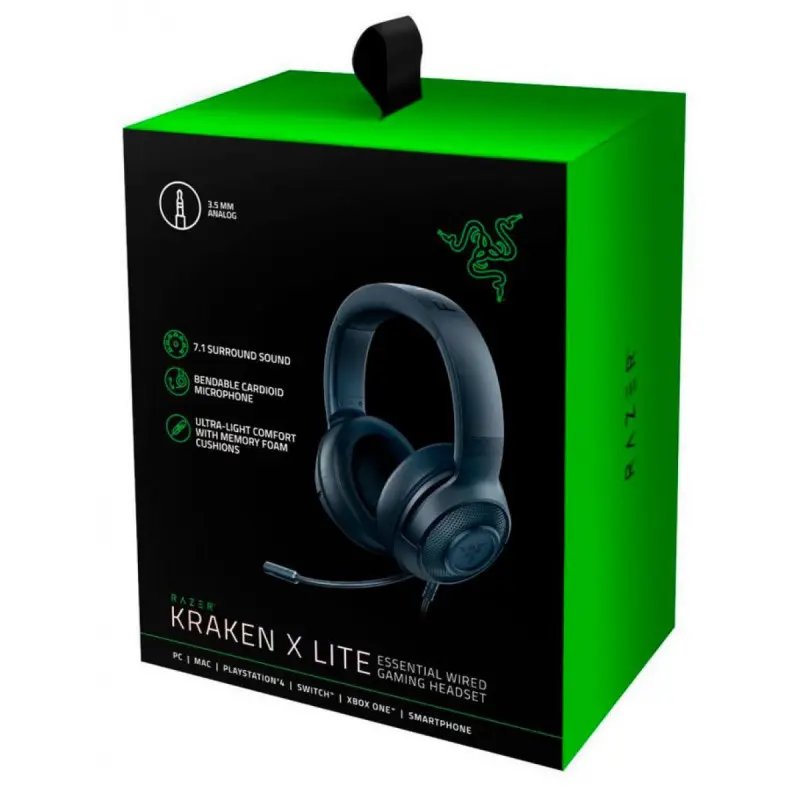 Micro-Casque Gaming Filaire Razer Kraken X lite / Noir
