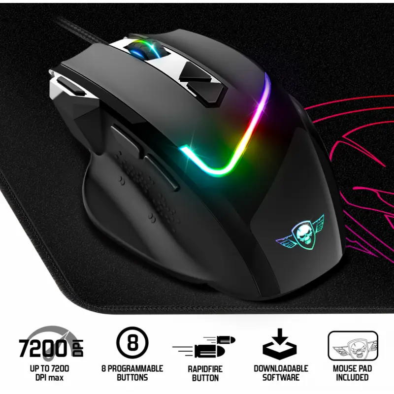 Ensemble Souris et Tapis Gaming Spirit of Gamer PRO-M3 RGB