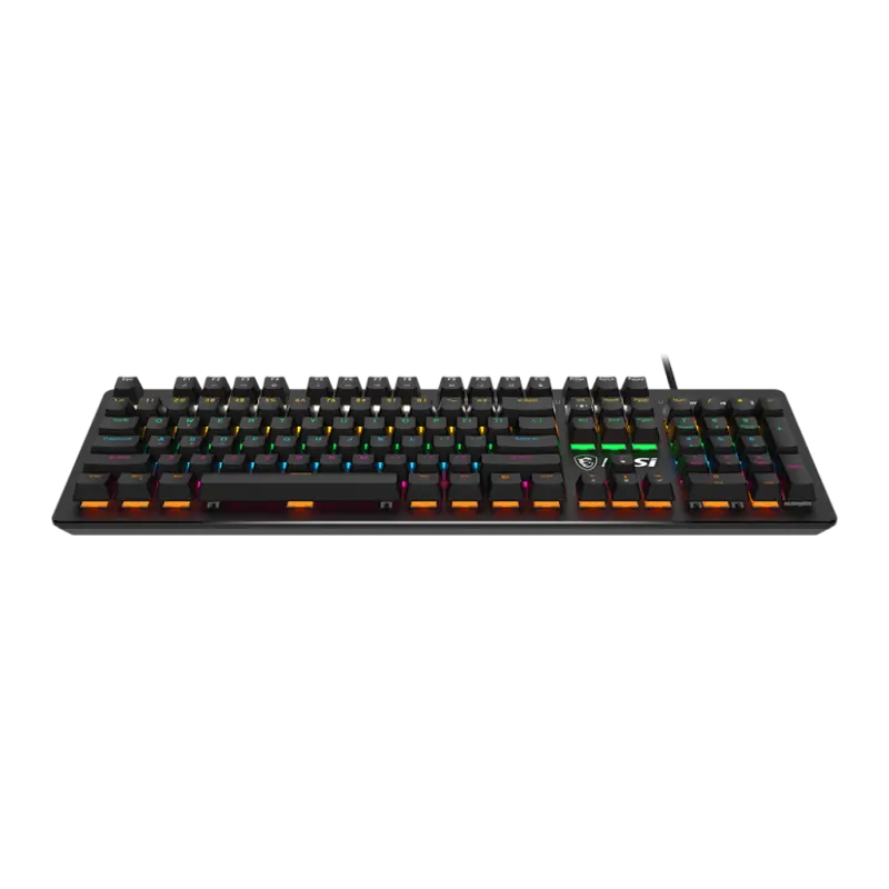 Clavier gaming mécanique MSI Forge GK300 / AZERTY / 9 Modes RGB / Blue Switch / Noir