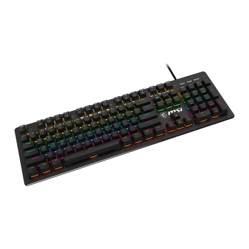Clavier gaming mécanique MSI Forge GK300 / AZERTY / 9 Modes RGB / Blue Switch / Noir