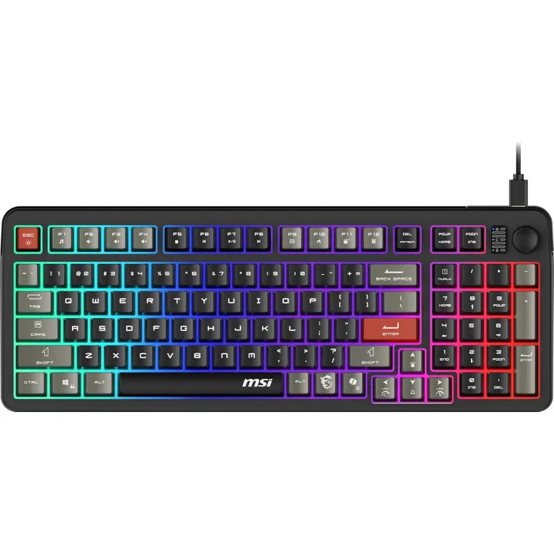 Clavier Gaming Filaire MSI Forge GK110 / QWERTY / USB / Noir