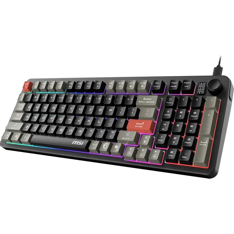 Clavier Gaming Filaire MSI Forge GK110 / QWERTY / USB / Noir