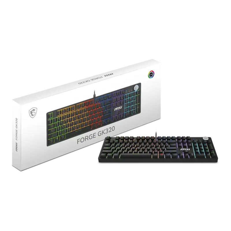 Clavier Gaming Filaire MSI FORGE GK320 / Mécanique / Red switches / Noir