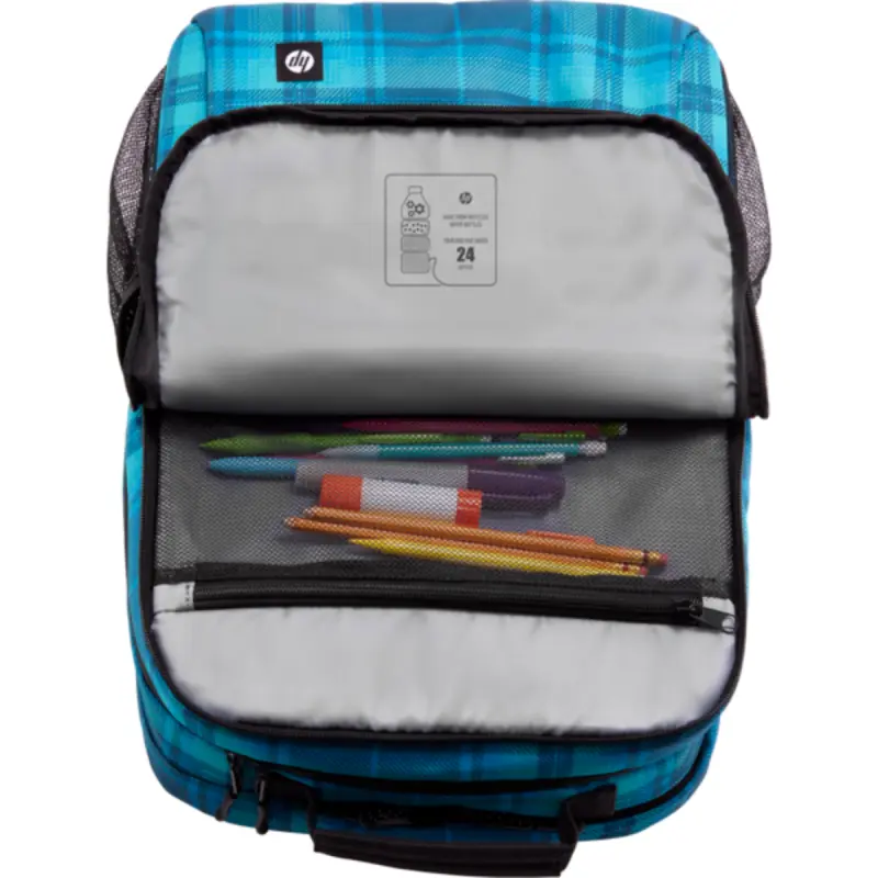 Sac à dos HP Campus XL Tartan Plaid Pour Pc portable 16&Prime; / 20 Litres / Bleu