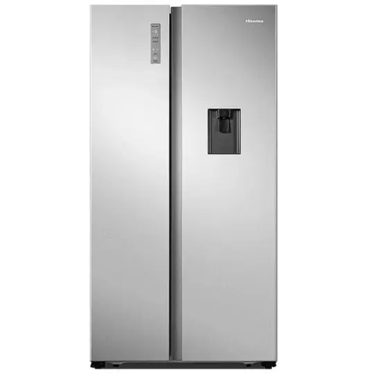 Réfrigérateur HISENSE NoFrost Inverter Side By Side 519Litres / Inox avec Afficheur et distributeur d&rsquo;eau