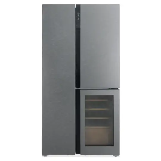 Réfrigérateur Hyundai No Frost INVERTER Side By Side 548 Litres / Verre Gris + Cave À Vin