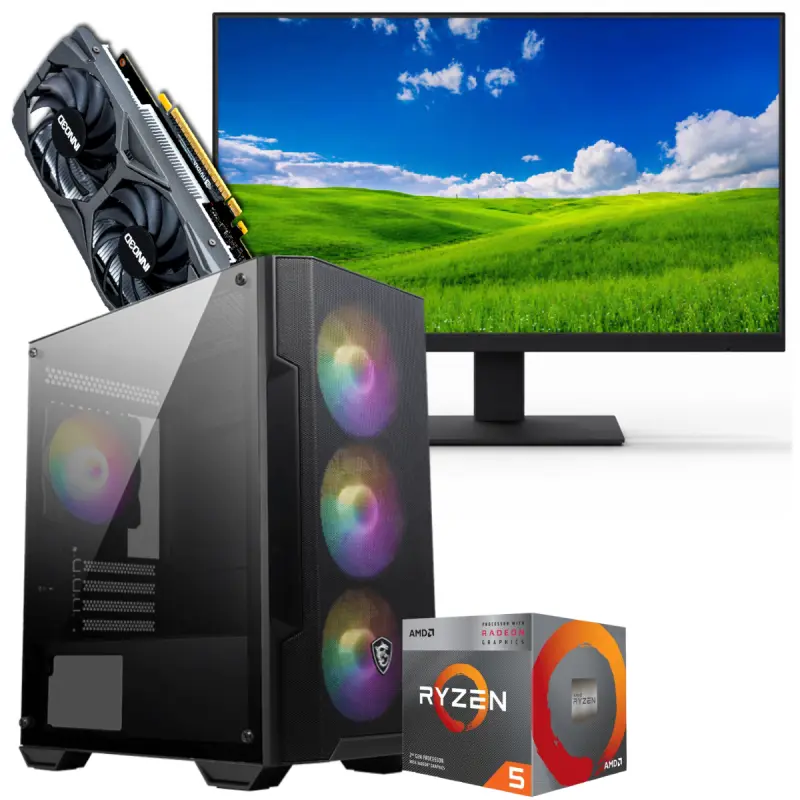 Setup Gamer Special Pc de Bureau Gaming / Ryzen 5 3600 / GTX 1650 4G / 16 Go Avec Écran Gaming AERO AE24EFI 24 » Full HD IPS / 144 Hz