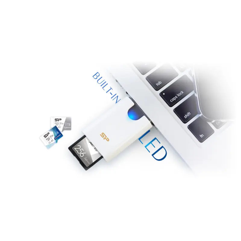 LECTEUR DE CARTE SUPER SPEED SILICON POWER / Blanc