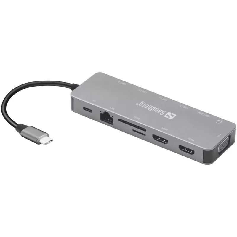 Station d&rsquo;accueil Sandberg USB-C 13 en 1
