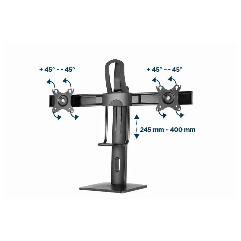 Support De Bureau GEMBIRD MS-D2-01 / 17&Prime;-27&Prime;