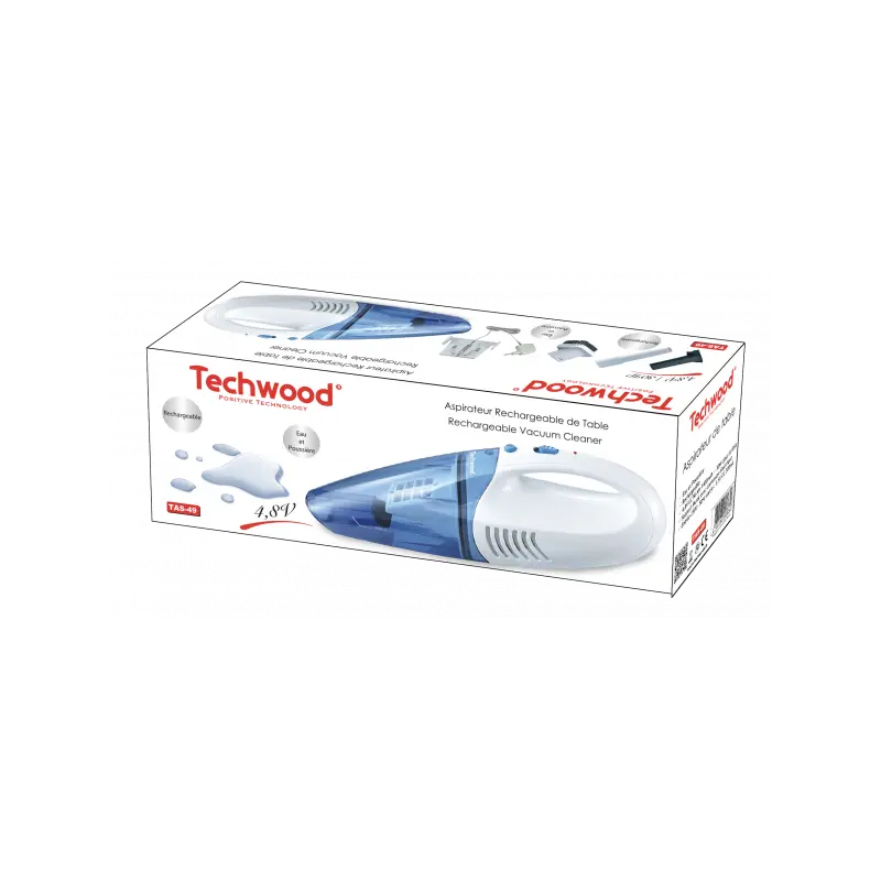 Aspirateur à Main TECHWOOD TAS-49 0.5L – Blanc