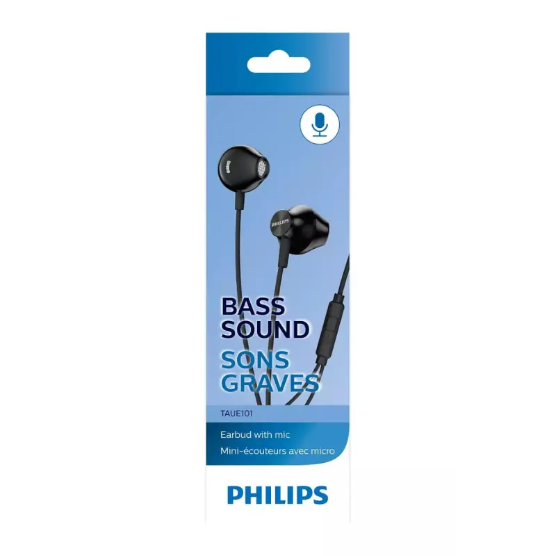 Écouteurs filaire intra-auriculaires avec micro Philips TAUE101BK/00 / Noir