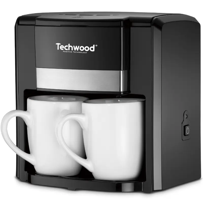 Cafetière 2 Tasses Duo TECHWOOD TCA-206 500 W / Noir