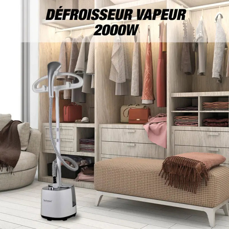 Défroisseur TECHWOOD Vapeur Vertical / 2000W / Blanc / TDV-2006