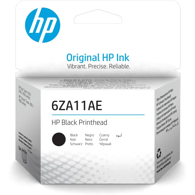 Tête d&rsquo;impression noire HP 6ZA11AE