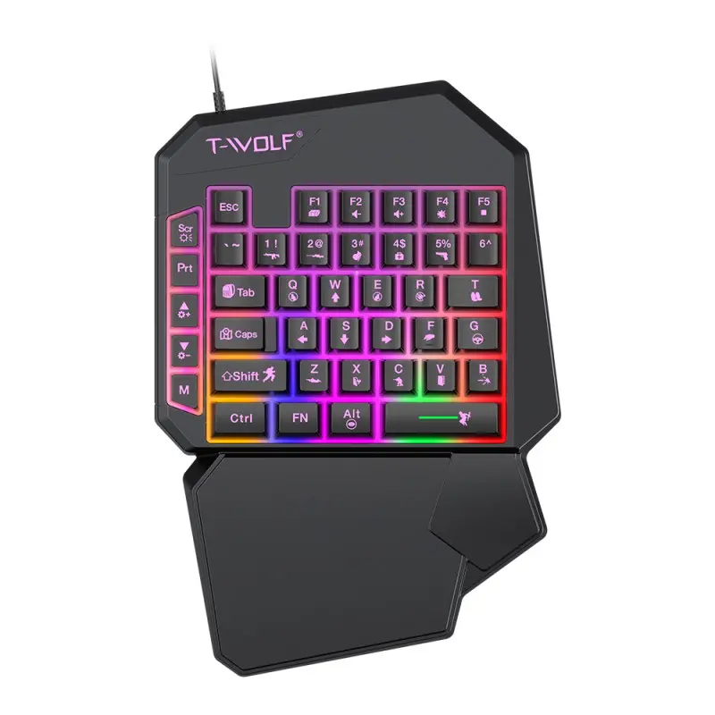 Ensemble MINI Clavier et Souris USB T-Wolf TF900 RGB