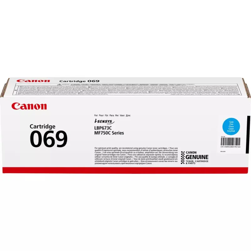 Toner Originale Laser Canon CRG 069 C / Cyan / 1900 Pages