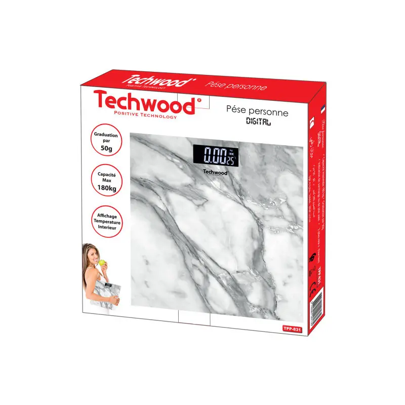 Pèse Personne Digitale TECHWOOD 180KG