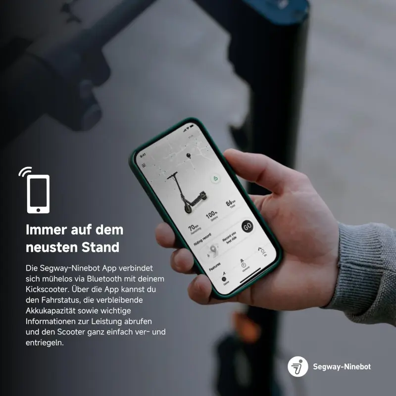 Trottinette électrique Segway-Ninebot E2 D II / 90 kg / 20 km/h / 450 Watts / Noir