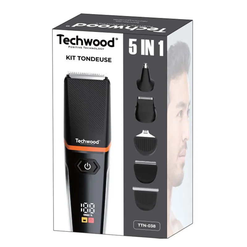 Tondeuse Cheveux TECHWOOD RASOIRE Et Barbe / Noir