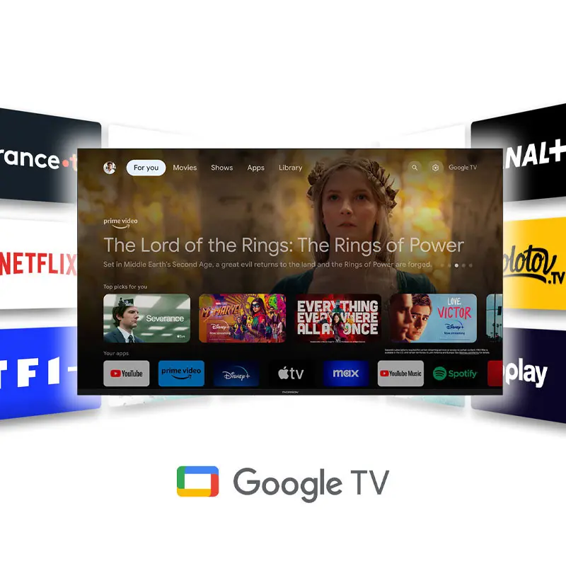 TV Thomson 65&Prime; 4K UHD Google TV avec Récepteur Intégré