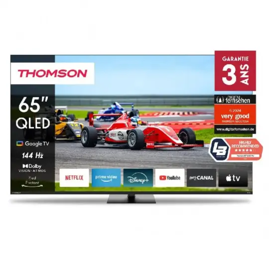 TV Thomson 65&Prime; QLED Pro – Google TV avec Récepteur Intégré