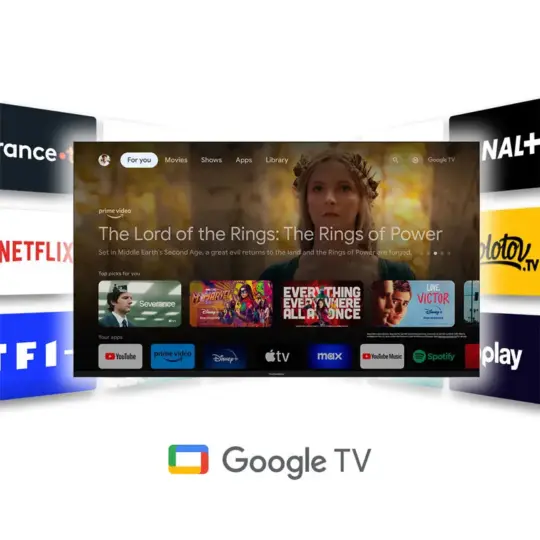 TV Thomson 65&Prime; QLED Pro – Google TV avec Récepteur Intégré