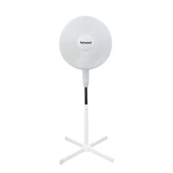 VENTILATEUR SUR PIED TECHWOOD 45W / Blanc / TVE-433