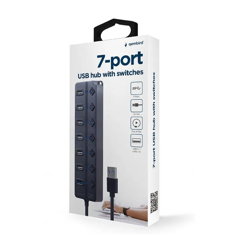 Hub USB GEMBIRD 7 ports