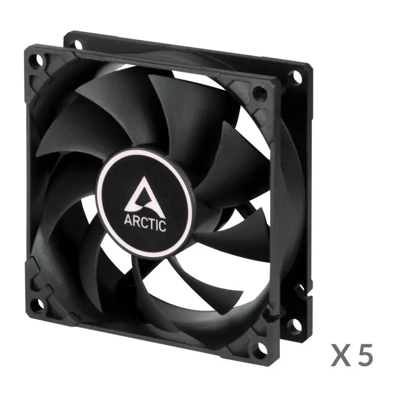 Ventilateur de boîtier Arctic F8 80 MM / 5 Pièces / Noir
