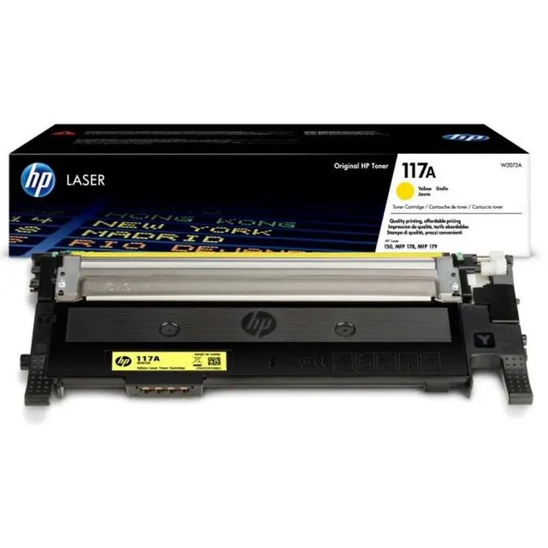 Cartouche de toner laser authentique HP 117A Jaune / W2072A
