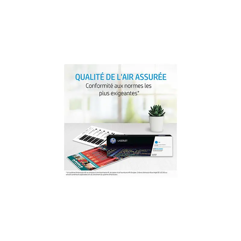 Cartouche de toner HP 207A cyan LaserJet originale / 1 250 pages W2211A