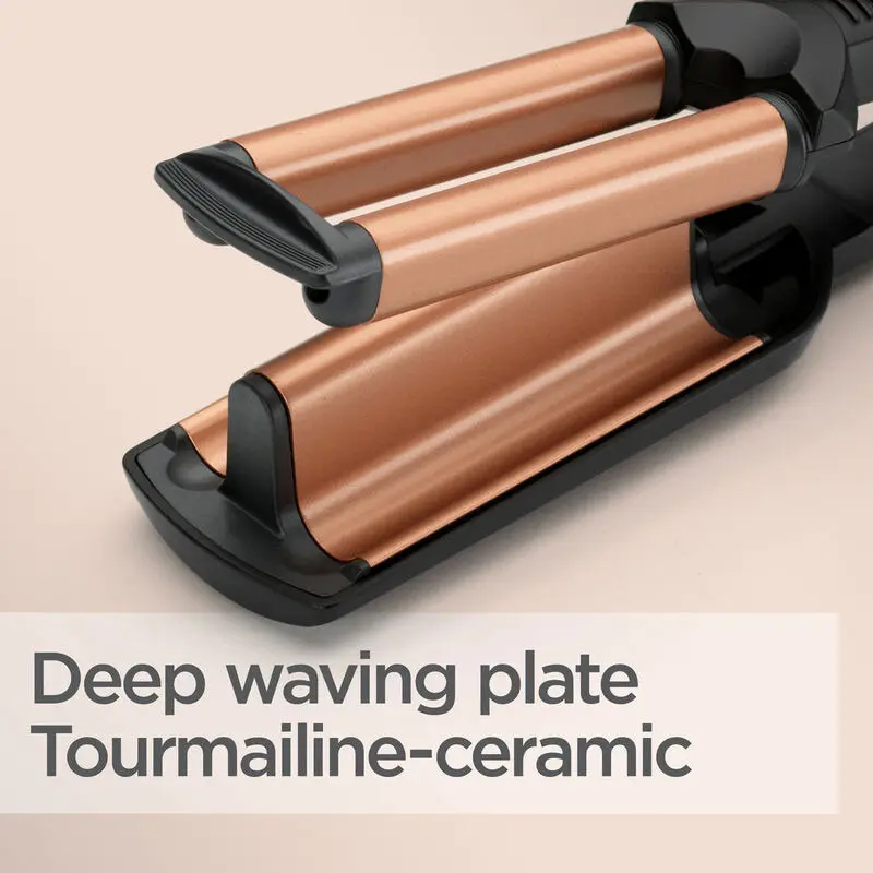 Fer à Boucler BABYLISS DEEP Waves Noir et Gold / W2447E