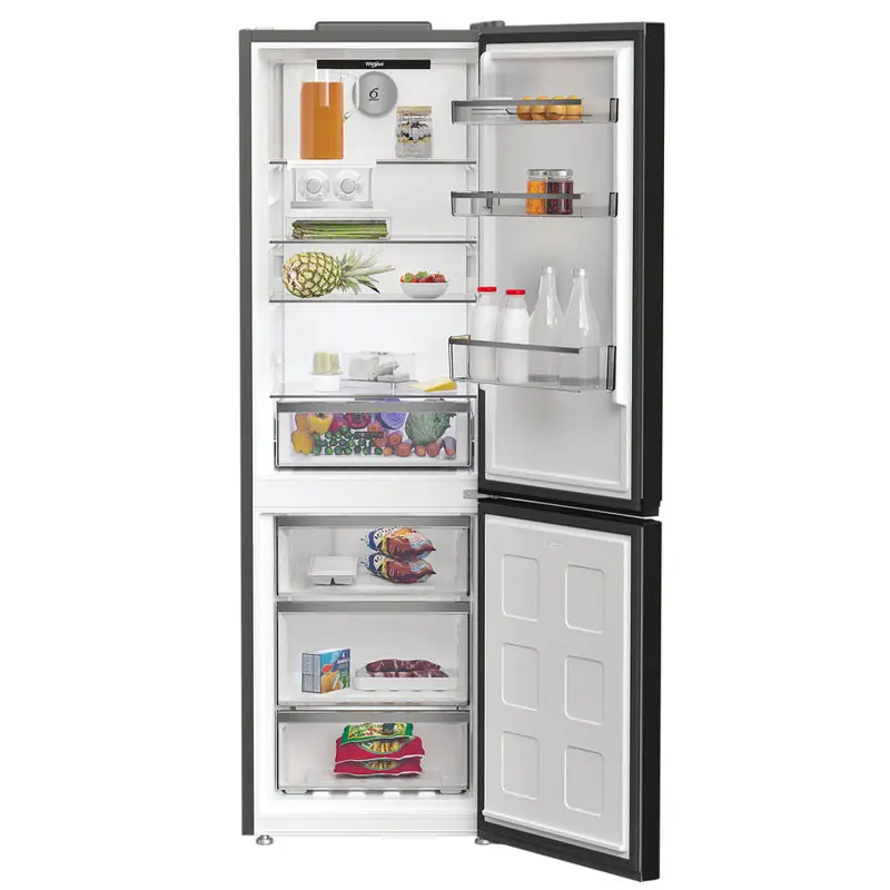 REFRIGERATEUR WHIRLPOOL NOFROST Combiné 316 Litres / Noir avec Afficheur