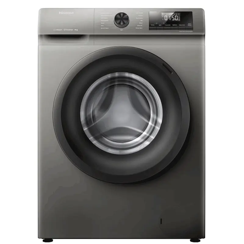 LAVE LINGE HISENSE 8KG INVERTER SILVER – WFQP8014EVMT