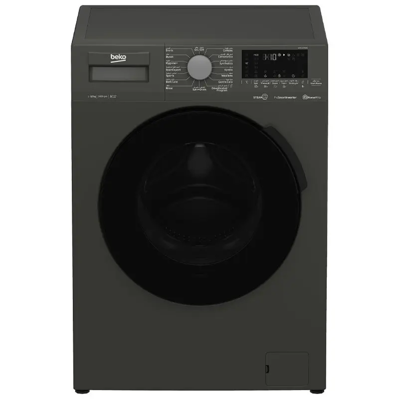Machine a laver Beko 12kg 1400TR SMART INVERTER / Gris Foncé / WTE12726MG