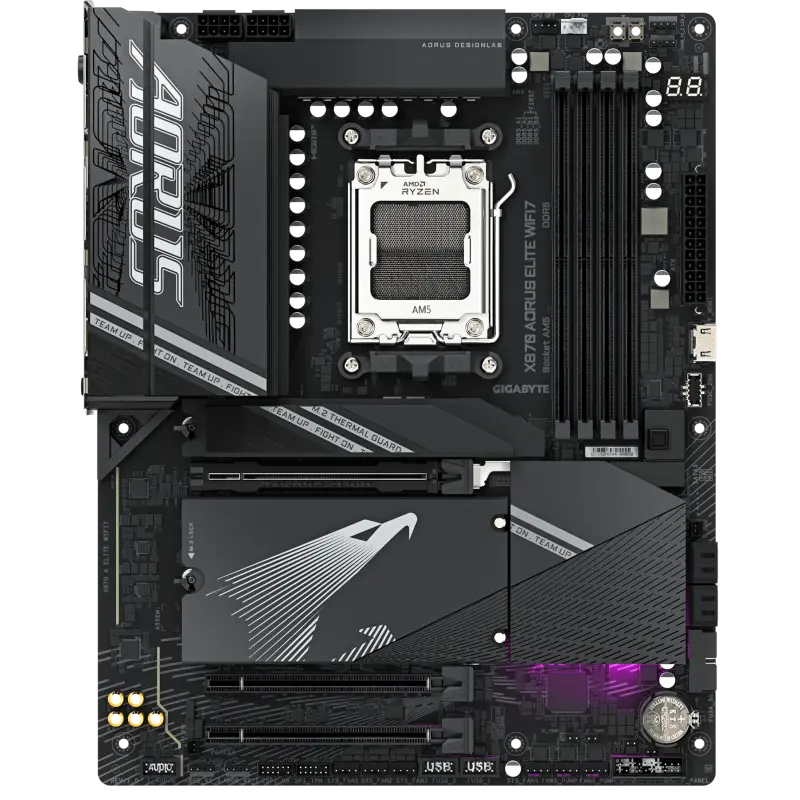 Carte Mère Gigabyte X870 AORUS ELITE WIFI 7 / AM5 / ATX / DDR5