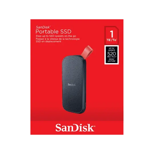 Disque Dur Externe SanDisk 1To USB 3.2 Gen 2 SSD – Noir