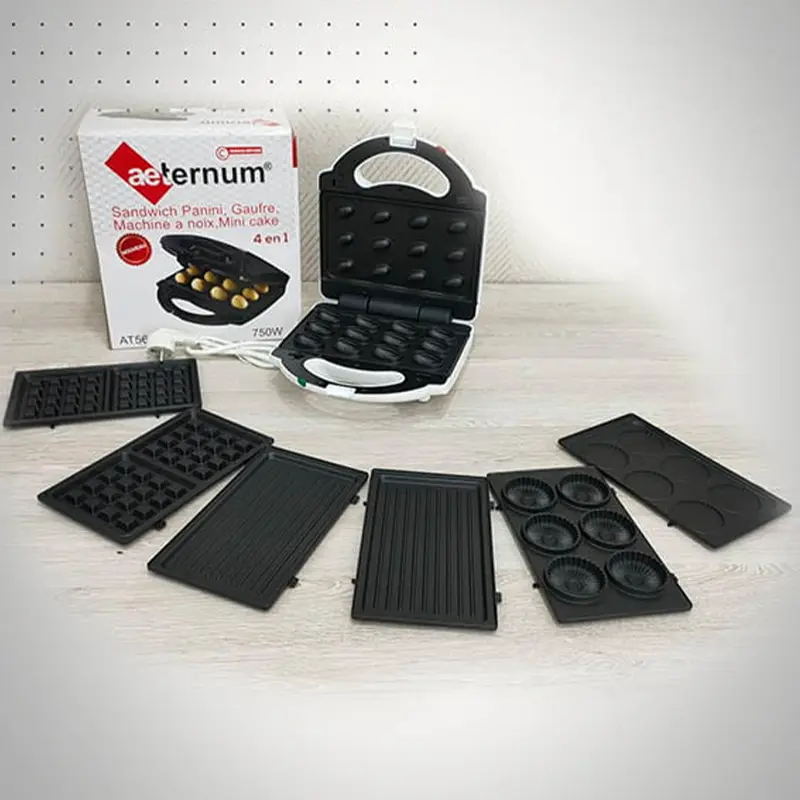 Appareil à panini AETERNUM 4en1-750W-12 pièces blanc