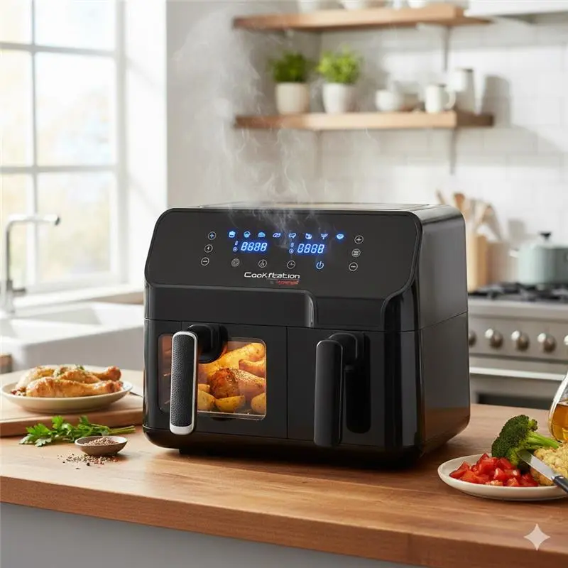 Friteuse sans Huile Duo – 4.5L+4.5L CS-945