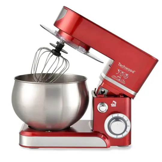 Robot Pétrin TECHWOOD TRO-1065 / 1000W / 5L / Rouge