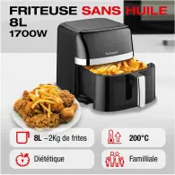 Air Fryer Techwood TFR-806SHD 1700W 8L Noir