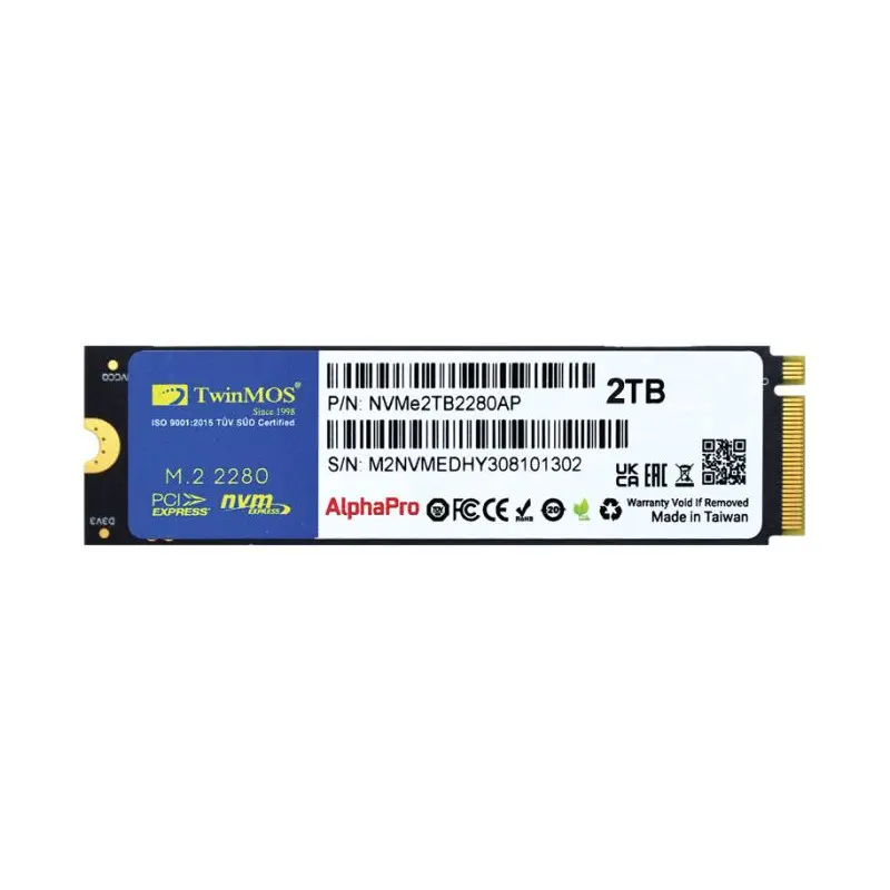 DISQUE DUR INTERNE TWINMOS ALPHAPRO NVME 2TO SSD M.2 PCIE