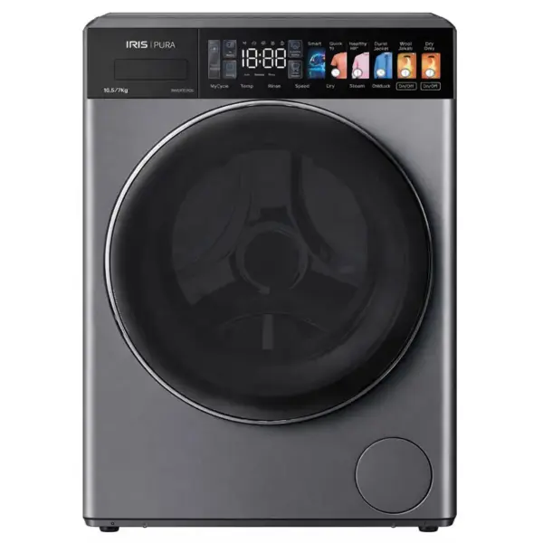 Machine à Laver IRIS PURA Lavante séchante 10,5/7 KG / DARK SILVER