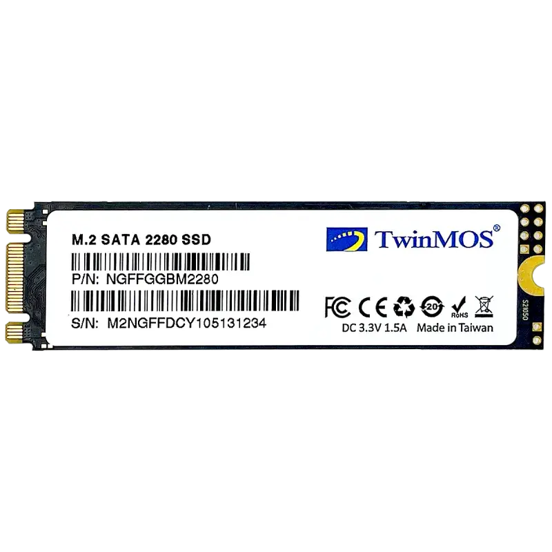 Disque Dur Interne SSD TwinMOS NGFFFGBM2280 SATA III M.2 / 512 Go