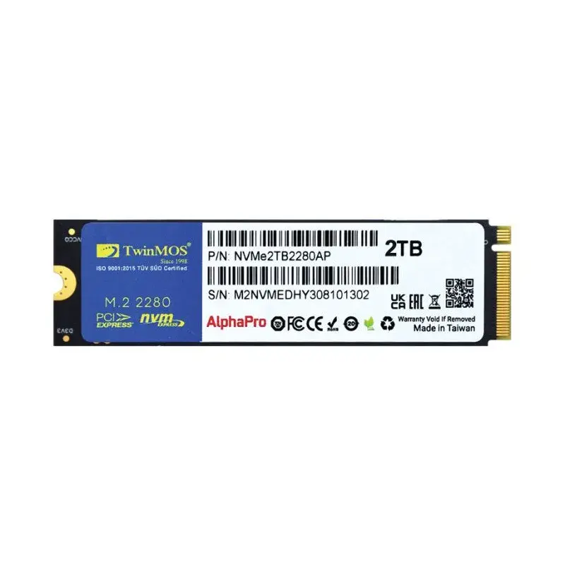 DISQUE DUR INTERNE TWINMOS ALPHAPRO NVME 2TO SSD M.2 PCIE
