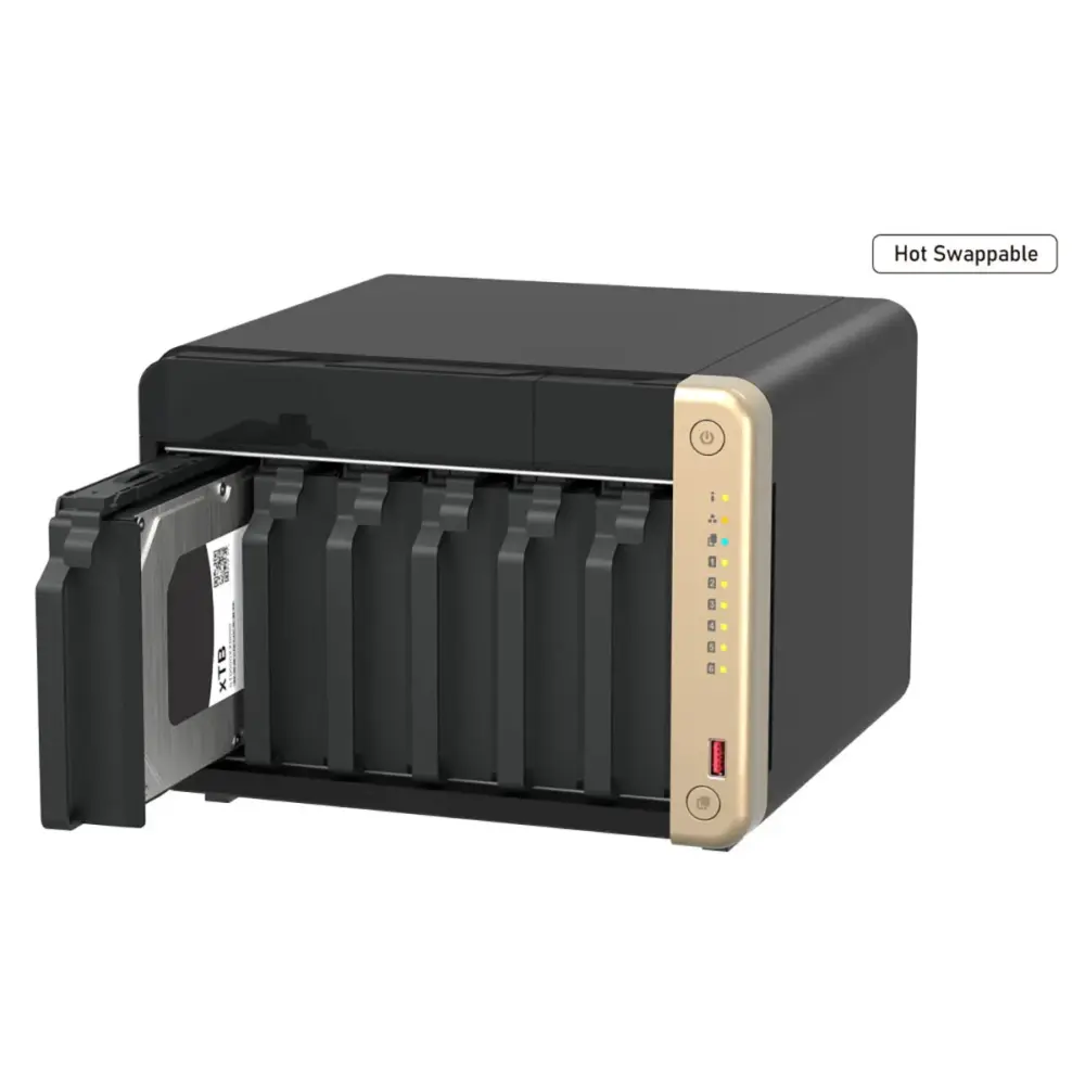 Serveur NAS QNAP TS-664-8G / INTEL CELERON N5095 / Noir