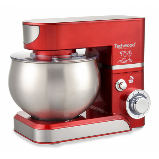 Robot Pétrin TECHWOOD TRO-1065 / 1000W / 5L / Rouge