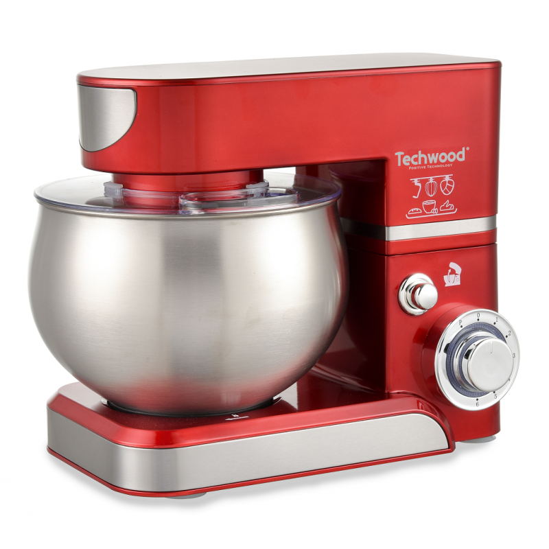 Robot Pétrin TECHWOOD TRO-1065 / 1000W / 5L / Rouge