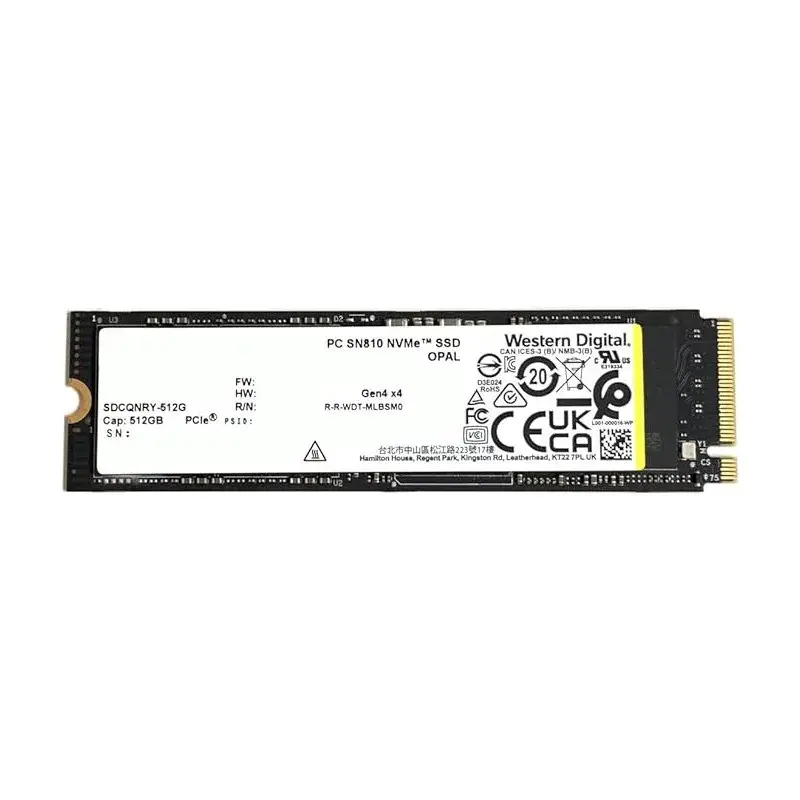 Disque SSD NVMe PC Western Digital SN810